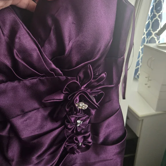 Luxurious Deep Purple Prom Dress - Picture 2 of 5